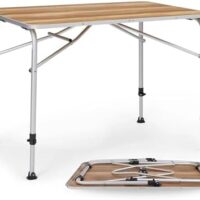 BERGER Livenza Campingtisch - Klapptisch Höhenverstellbar Alu Campingtisch Klappbar Camping Tisch Gartentisch Klappbar - Falttisch Esstisch Balkon Klapptisch Garten Terrasse (Hell, 100 x 68 cm)  Amazon.de: Garten
