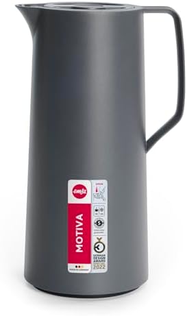 Emsa Motiva 1l Isolierkanne mit Quick-Press-Verschluss, anthrazit - Image 10