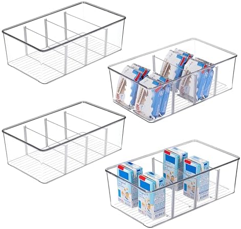 Vtopmart 4er Kühlschrank Organizer mit 4 Fächern, BPA-Freie Küche Stapelbarer Lebensmittel aufbewahrungsbox für Teebeutel,Snacks,Gewürze Amazon.de: Elektro-Großgeräte