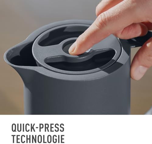 Emsa Motiva 1l Isolierkanne mit Quick-Press-Verschluss, anthrazit - Image 7