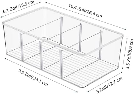Vtopmart 4er Kühlschrank Organizer mit 4 Fächern, BPA-Freie Küche Stapelbarer Lebensmittel aufbewahrungsbox für Teebeutel,Snacks,Gewürze Amazon.de: Elektro-Großgeräte - Image 3