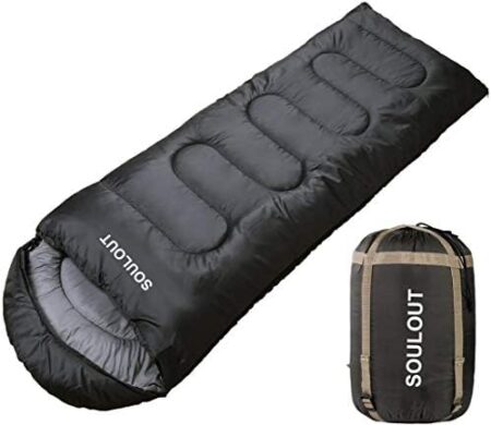 SOULOUT Schlafsack 3-4 Jahreszeiten - Winter Schlafsack Wasserdichter Leichter Deckenschlafsack für Camping, Reisen und Outdoor-Aktivitäten