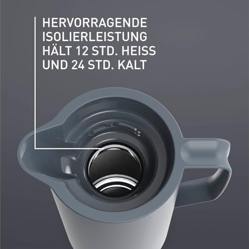 Emsa Motiva 1l Isolierkanne mit Quick-Press-Verschluss, anthrazit - Image 8