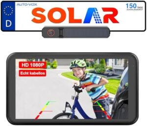 AUTO-VOX Solar Rückfahrkamera Kabellos mit 5" 1080P Monitor