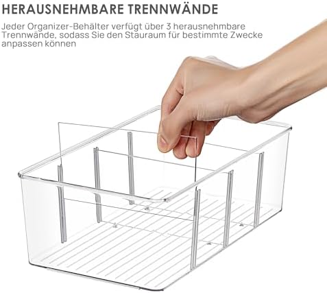 Vtopmart 4er Kühlschrank Organizer mit 4 Fächern, BPA-Freie Küche Stapelbarer Lebensmittel aufbewahrungsbox für Teebeutel,Snacks,Gewürze Amazon.de: Elektro-Großgeräte - Image 5
