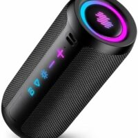 TIMU Bluetooth Lautsprecher mit Licht, Bluetooth 5.4 Musikbox, 25W Dual Lautsprecher, Dualen Bass-Treibern, 20 Std Akku, IPX7 wasserdicht, TWS Paarung, AUX, TF Karte, Geeignet Outdoor/Party/Reisen  Amazon.de: Elektronik & Foto