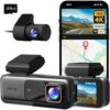 BOTSLAB Front and Rear Car Dashcam, 4K with GPS and WiFi