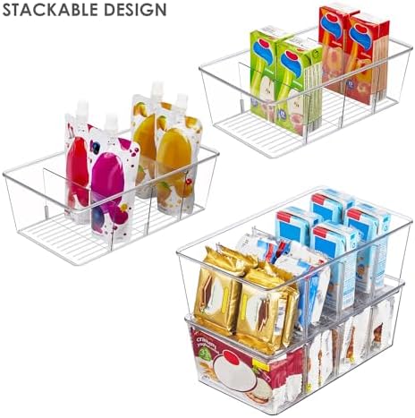 Vtopmart 4er Kühlschrank Organizer mit 4 Fächern, BPA-Freie Küche Stapelbarer Lebensmittel aufbewahrungsbox für Teebeutel,Snacks,Gewürze Amazon.de: Elektro-Großgeräte - Image 4