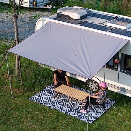 Dulepax Wohnwagen Vorzelt 2.96x2.45M Wasserdicht UV50+