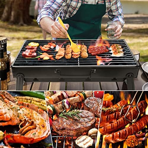 AGM Holzkohlegrill Picknickgrill Edelstahl Kleiner Grill Portable Campinggrill Abnehmbare BBQ Grills für Outdoor Garten Party usw. (52 x 29.5 x 22.2 cm) Amazon.de: Garten - Image 6