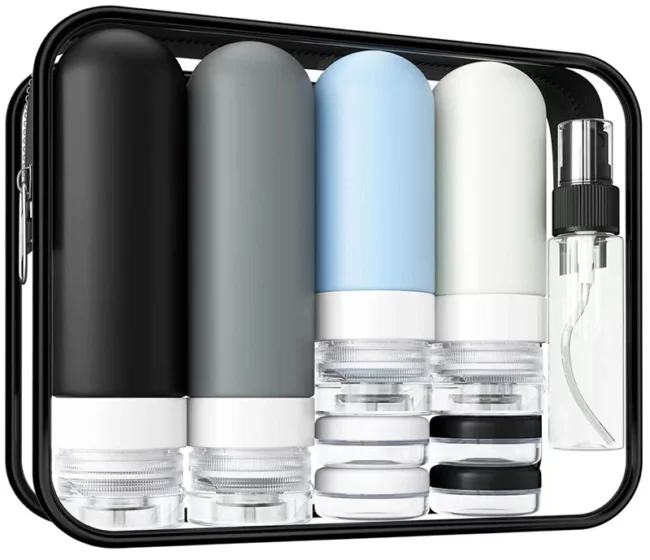 17 Pack Silicone Leak Proof Travel Bottle Set TSA-Approved Containers For Toiletries And Conditioner - AliExpress