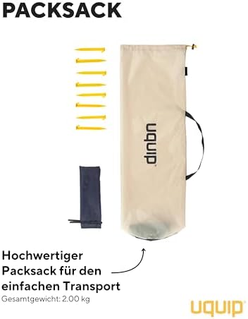 Uquip Strandmuschel Buzzy boulder I 150 x 110 x 215 cm I UPF 50+ Strandzelt zum Schutz vor Sonne, Wind & - Image 6