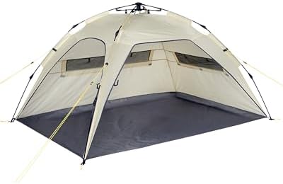 Uquip Strandmuschel Buzzy boulder I 150 x 110 x 215 cm I UPF 50+ Strandzelt zum Schutz vor Sonne, Wind &