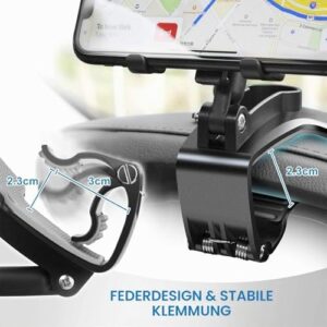 TOFURT Auto Handyhalterung 360° Drehbar für 4-7 Zoll Smartphones