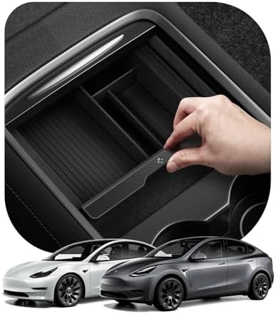 Spigen Tesla Model Y (~2024) Model 3 (2021-2023) Mittelkonsole Organizer Armlehnenablage Zubehör für Tesla ....