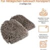 Auto-Waschhandschuh Mikrofaser, 2 Stück, 30 x 20 cm | Dunkelgrau