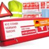 PURAHELP® KFZ Kombitasche inkl. Warndreieck & Warnweste [DIN 13164] - Auto Erste Hilfe Kit mit Verbandstasche