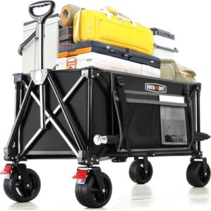 Overmont Faltbar Bollerwagen Klappbar Handwagen -