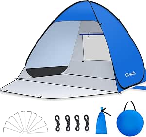 Glymnis Strandmuschel Pop Up Strandzelt Strand Zelt UPF50+