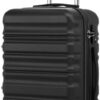 Coolife Hand Luggage Suitcase, ABS + PC Hard Shell Case, 56 cm | Travel Suitcase with 4 Wheels, TSA Lock, YKK Zip, Trolley for Travel, Business Trip, Weekend Trip,