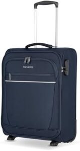 travelite 2-wheel hand luggage suitcase with lock meets IATA cabin luggage dimensions,
