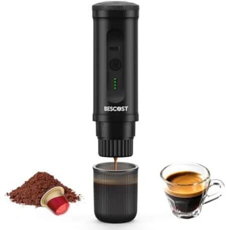 BESCOST Portable Espresso Machine with Battery 20 Bar,