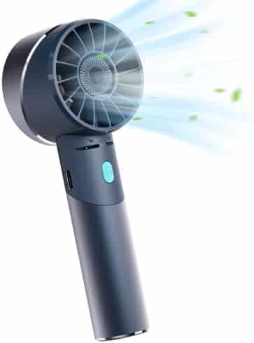 Lepwings Handheld Fan, Mini Fan USB Rechargeable with 4 Speeds, 16 Hours Long Working Time,