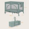 Lionelo Laura 2-in-1 Travel Cot up to 15 kg Playpen from 0 to 36 Months |