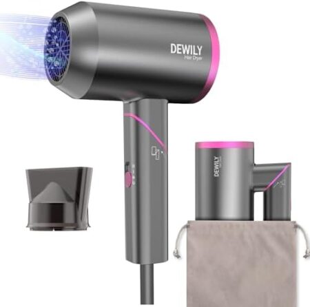 Hair Dryer Ion Folding Hair Dryer DEWILY Professional Hair Dryer Travel