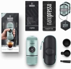 WACACO Nanopresso Portable Espresso Maker Bundled with Protective Case,