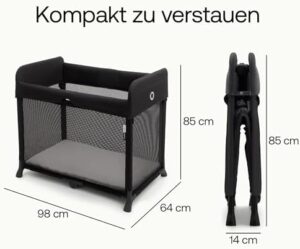 Bugaboo Stardust 2-in-1 Lightweight Compact Foldable Travel Cot Bed