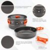 THTYBROS 17 Pieces Camping Cookware Set, Hard Anodized Aluminum Pot Pan Kettle with 2 Stainless Steel Cups Plates Cutlery for Outdoor Hiking Backpacking Picnic  Amazon.de: Sports & Outdoors