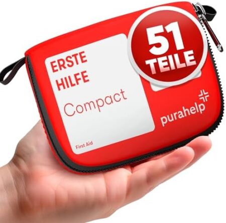 PURAHELP® Mini First Aid Kit - Compact & Lightweight | 51 pieces for travel, outdoor, camping,
