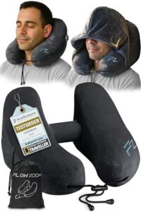FLOWZOOM AIR Inflatable Neck Pillow | Airplane Travel Pillow