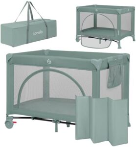 Lionelo Laura 2-in-1 Travel Cot up to 15 kg Playpen from 0 to 36 Months |