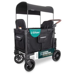 WONDERFOLD W2 Luxe Pro Stroller (2 Seater) - 5 Point Safety Belts and Adjustable ..