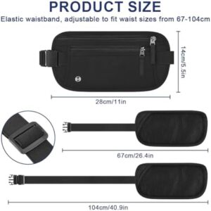 Aucuu Money Belt for Men and Women, Anti-Theft Flat Bum Bag with RFID Protection, Amazon.de: