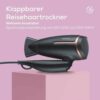 Beurer HC 25 travel hair dryer with ion function, small, foldable and light, 1600 watts