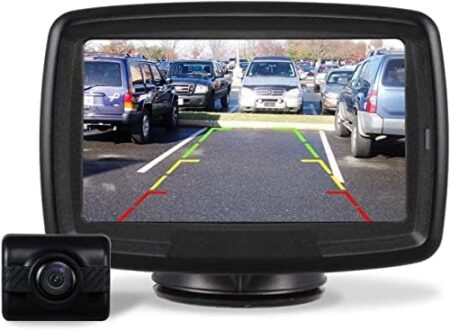 AUTO-VOX TD2 Reversing Camera Wireless Set with 4.3 Inch LCD Monitor | Wireless Parking Aid 12 V