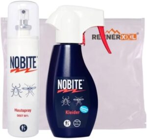 Nobite RennerXXL Mosquito Repellent Set, Nobite Anti-Mosquito Skin Spray & Clothing Spray