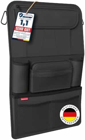 ATHLON TOOLS The most stable car seat organiser - with reinforced back panel - Food-safe - | für Business und Kinder - Designed in Hamburg  Amazon.de