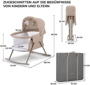 Kinderkraft Children's Travel Cot / Bassinet / Cradle /