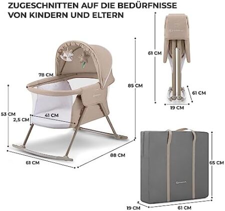 Kinderkraft Children's Travel Cot / Bassinet / Cradle /