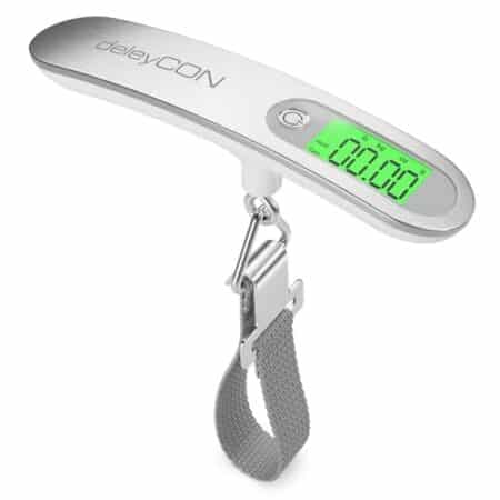 deleyCON Digital Luggage Scales up to 50 kg Silver