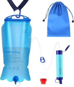 SimPure Gravity Outdoor Water Filter, 3L , Camping Water Bag with Carry Strap and Storage Bag,Travel Amazon.de