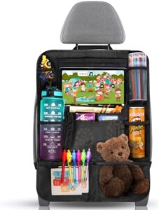 Diboniur Children's Car Seat Back Protector with 10 Pockets, Car Seat | tablet compartment up to 10.5 inches, Amazon.de