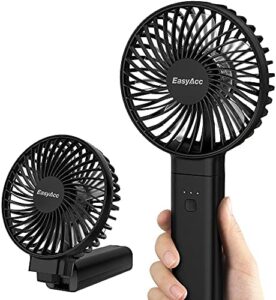 EasyAcc Handheld USB Fan with 3350 mAh Battery, Portable Electric Mini Fan, 17 Hours