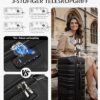 Coolife Hand Luggage Suitcase, ABS + PC Hard Shell Case, 56 cm | Travel Suitcase with 4 Wheels, TSA Lock, YKK Zip, Trolley for Travel, Business Trip, Weekend Trip,