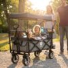 Miweba Folding Handcart MB-20 | Sun canopy UV-r, 2 x seat belts