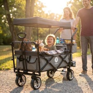 Miweba Folding Handcart MB-20 | Sun canopy UV-r, 2 x seat belts